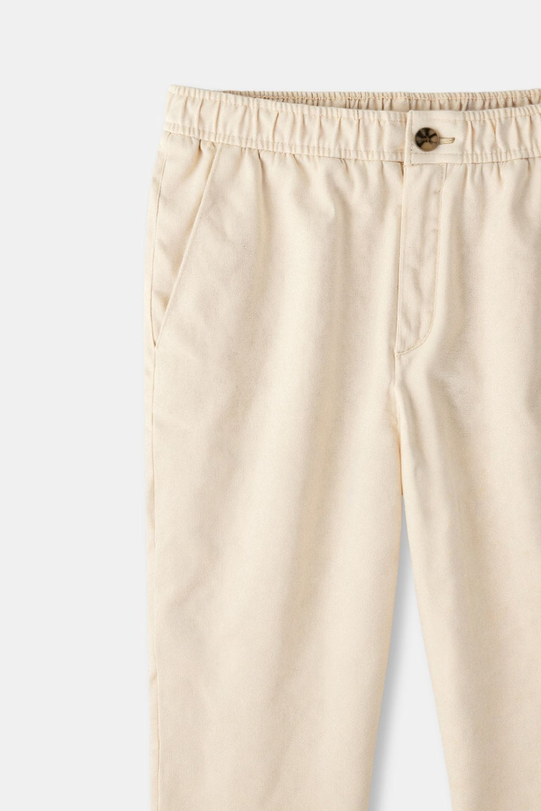 Relaxed Cotton-Linen Drawstring Trouser