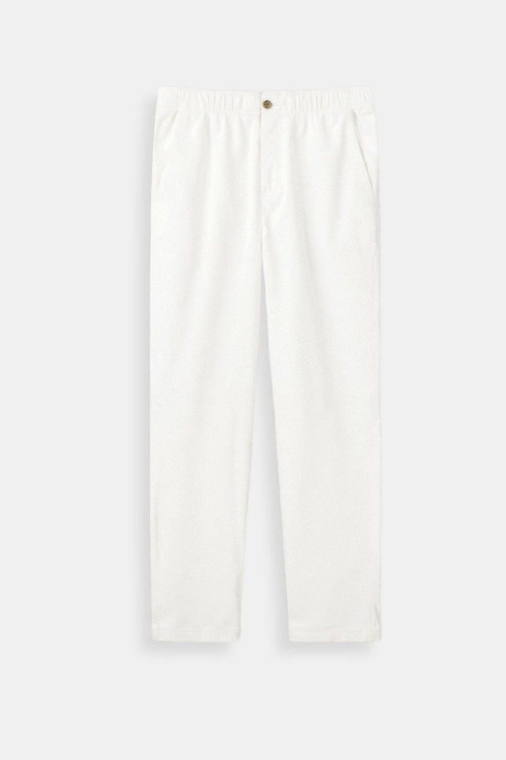 Relaxed Cotton-Linen Drawstring Trouser