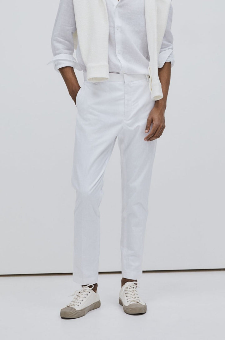 Tailored Cotton-Linen Trouser