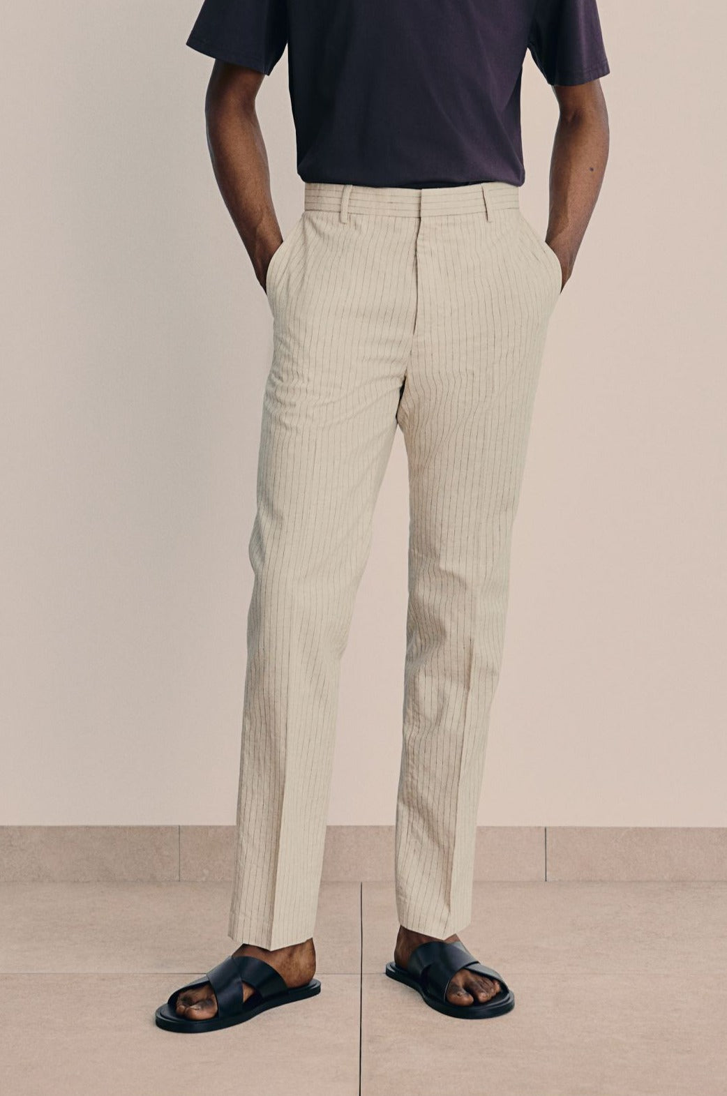Tailored Cotton-Linen Trouser
