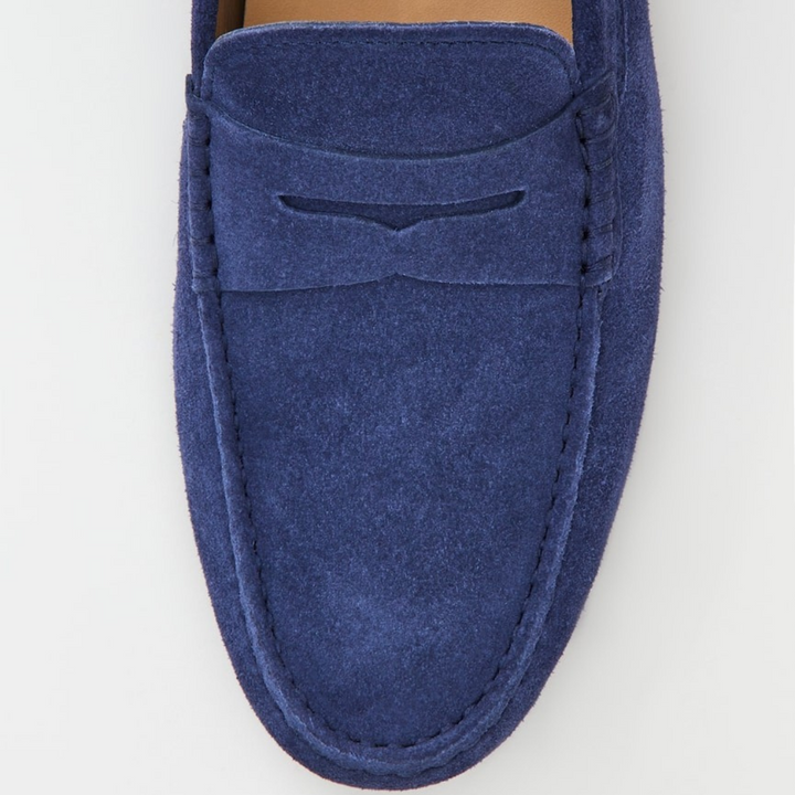 Marina Suede Driving Loafer in Premium Calf Leather