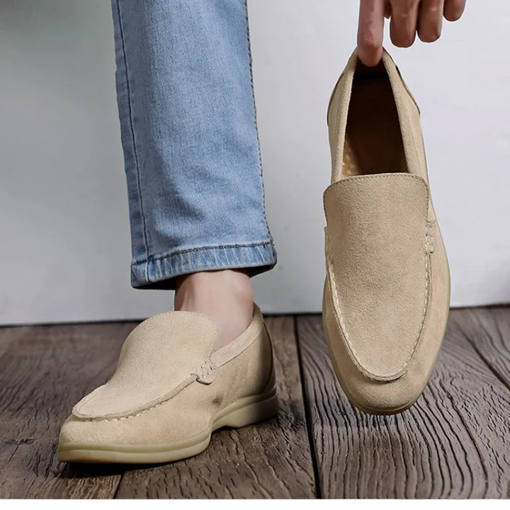 Suede Loafer Hand-Stitched