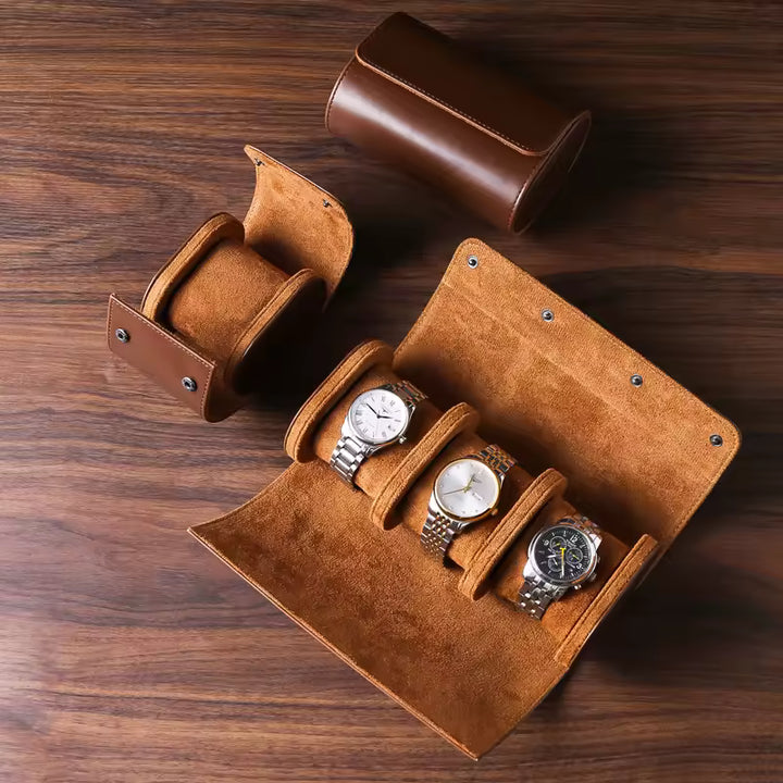 Leather Watch Roll Case