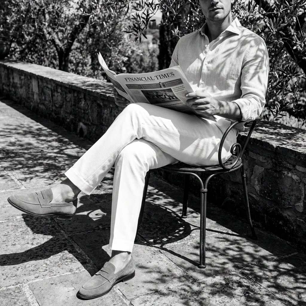 Tailored Cotton-Blend Trouser