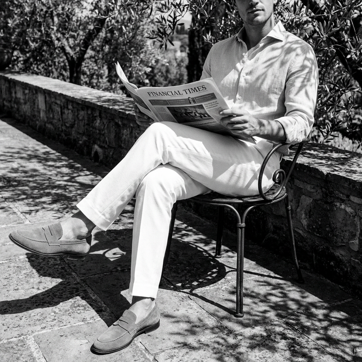 Tailored Cotton-Blend Trouser