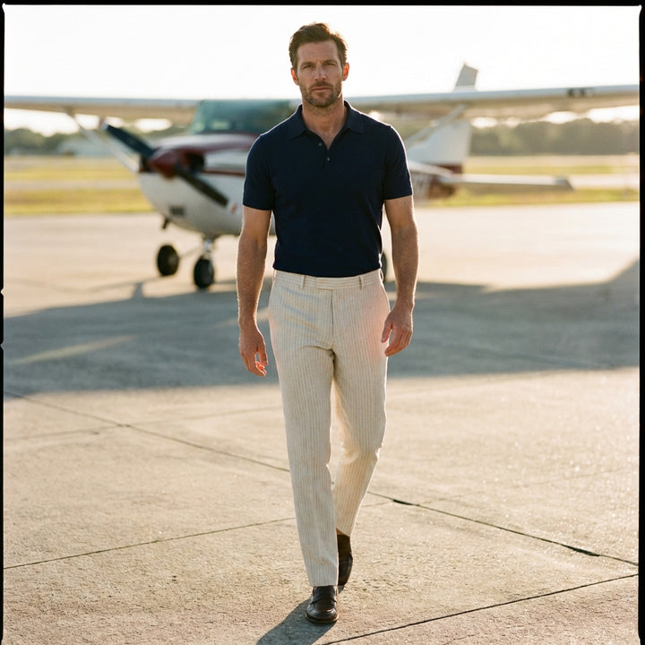 Tailored Cotton-Linen Trouser