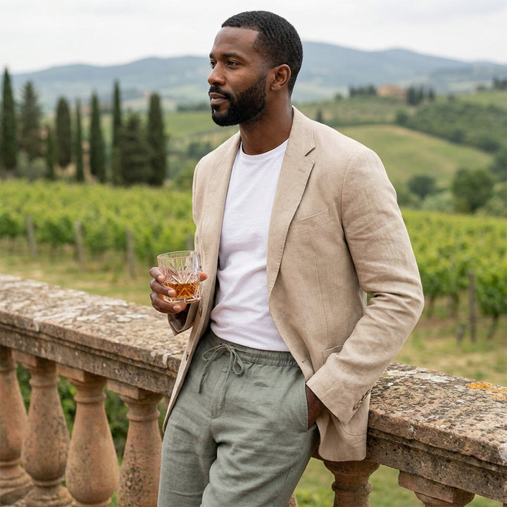 Straight-Fit Linen Trouser