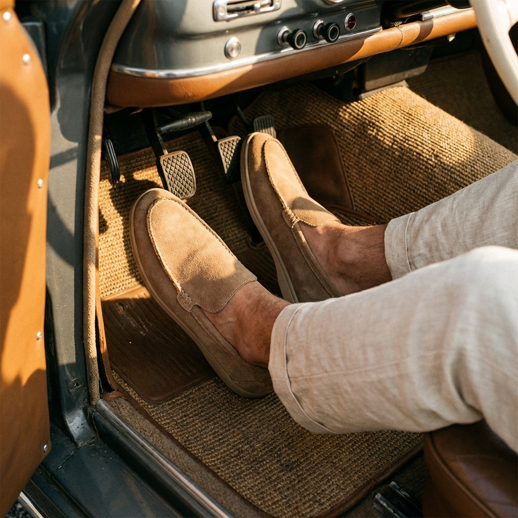 Suede Loafer Hand-Stitched