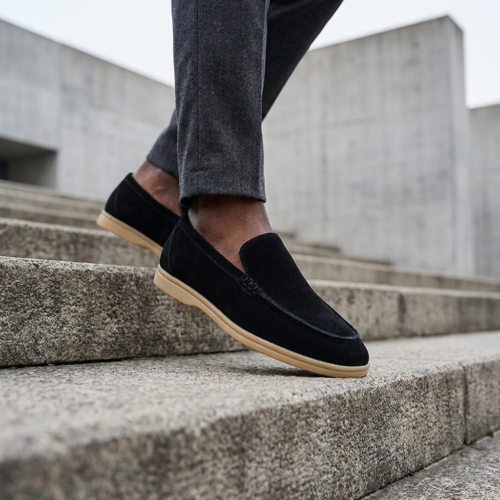 Suede Loafer Hand-Stitched