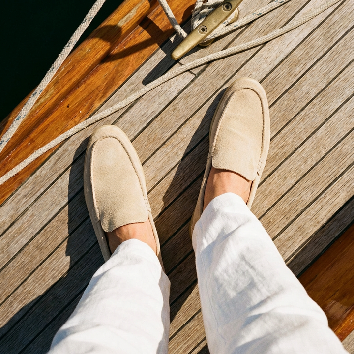 Suede Loafer Hand-Stitched