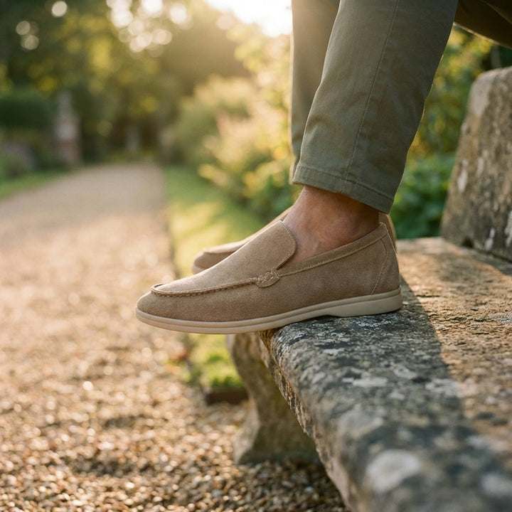Suede Loafer Hand-Stitched