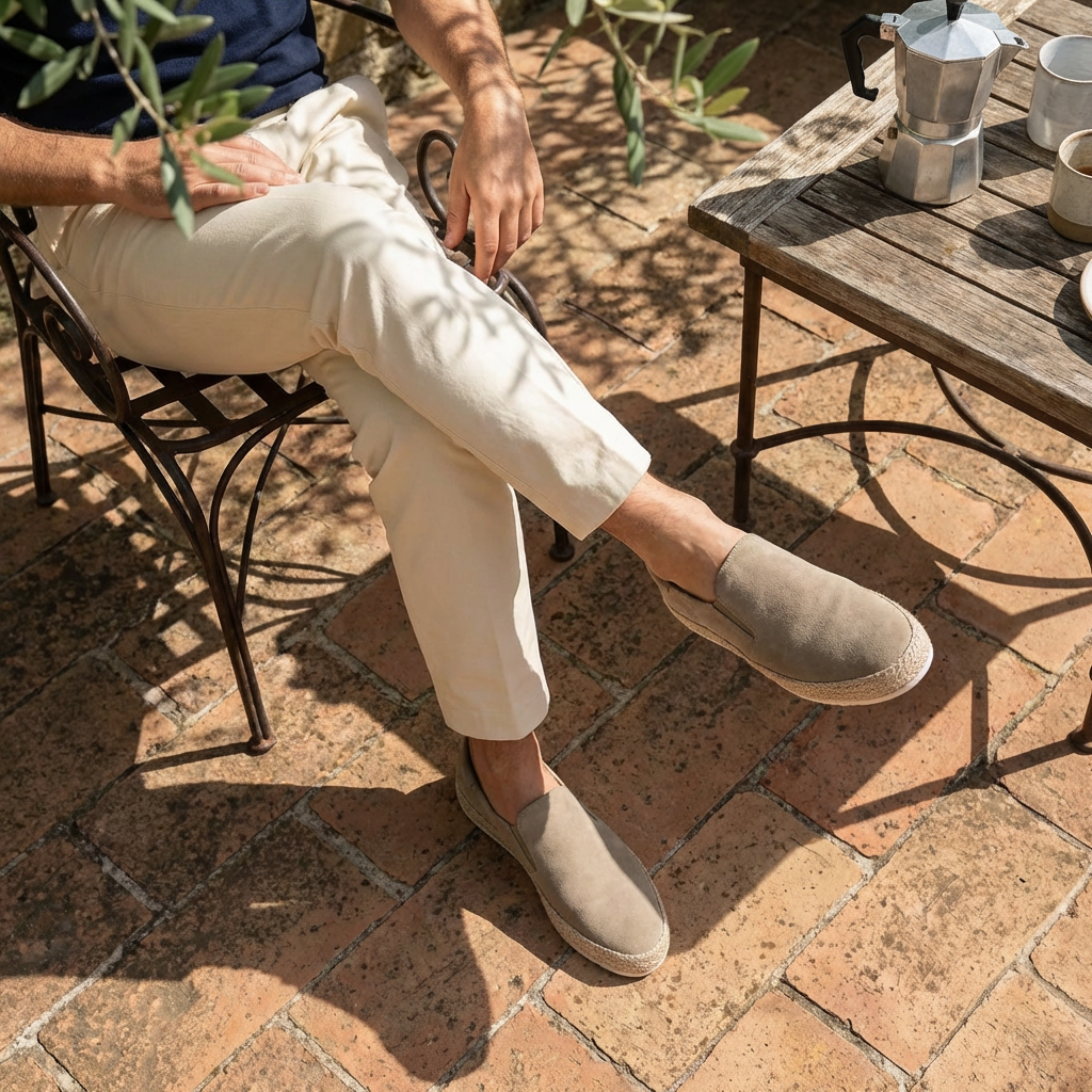 Silk Suede Alpargata Rope Edged Sole