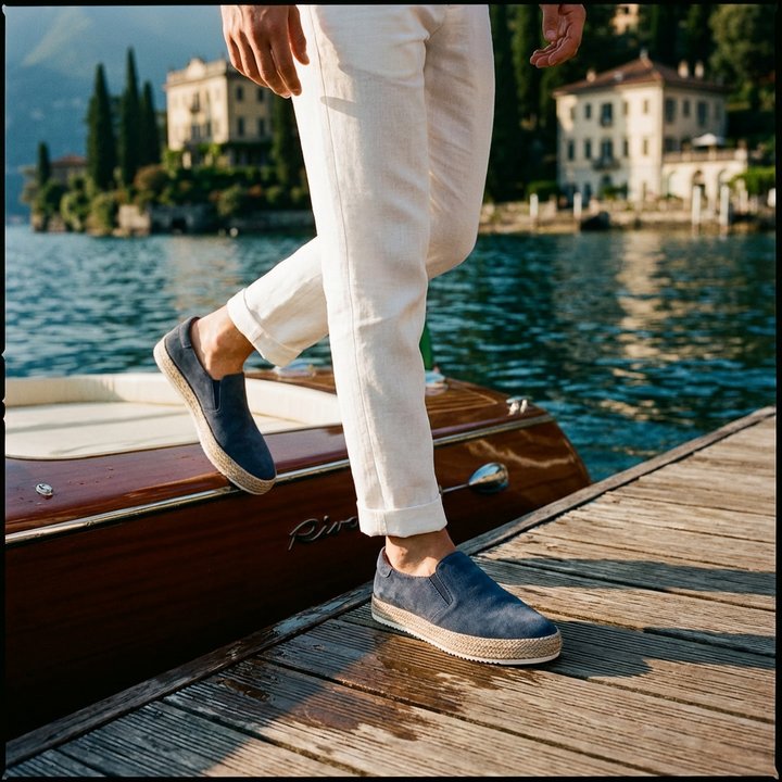 Silk Suede Alpargata Rope Edged Sole