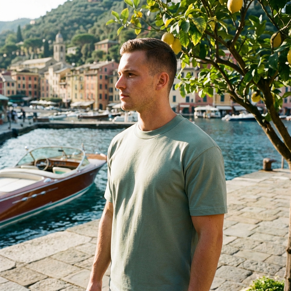 Cotton-Blend Crewneck T-Shirt