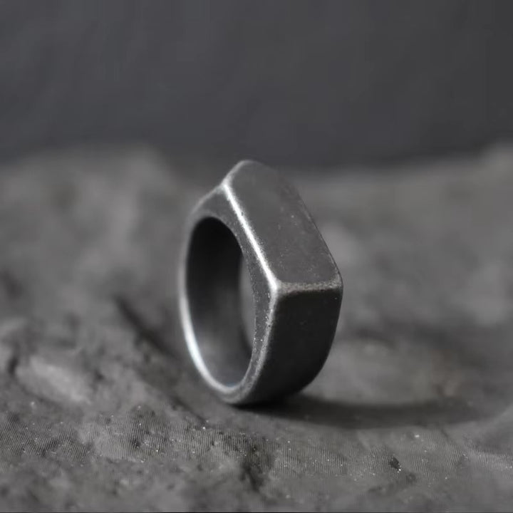 Frosted Arrow Signet Ring