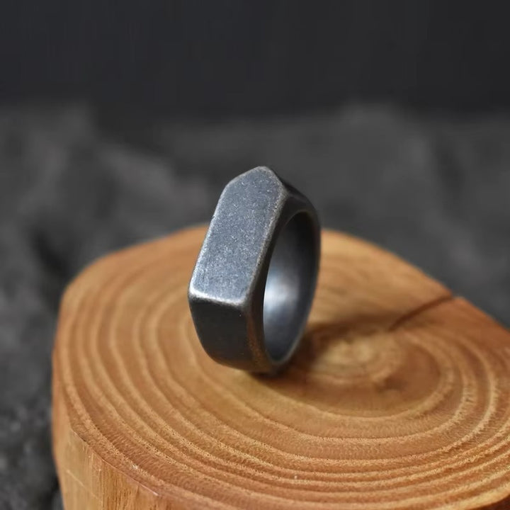 Frosted Arrow Signet Ring