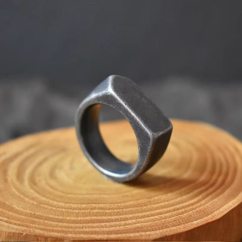 Frosted Arrow Signet Ring