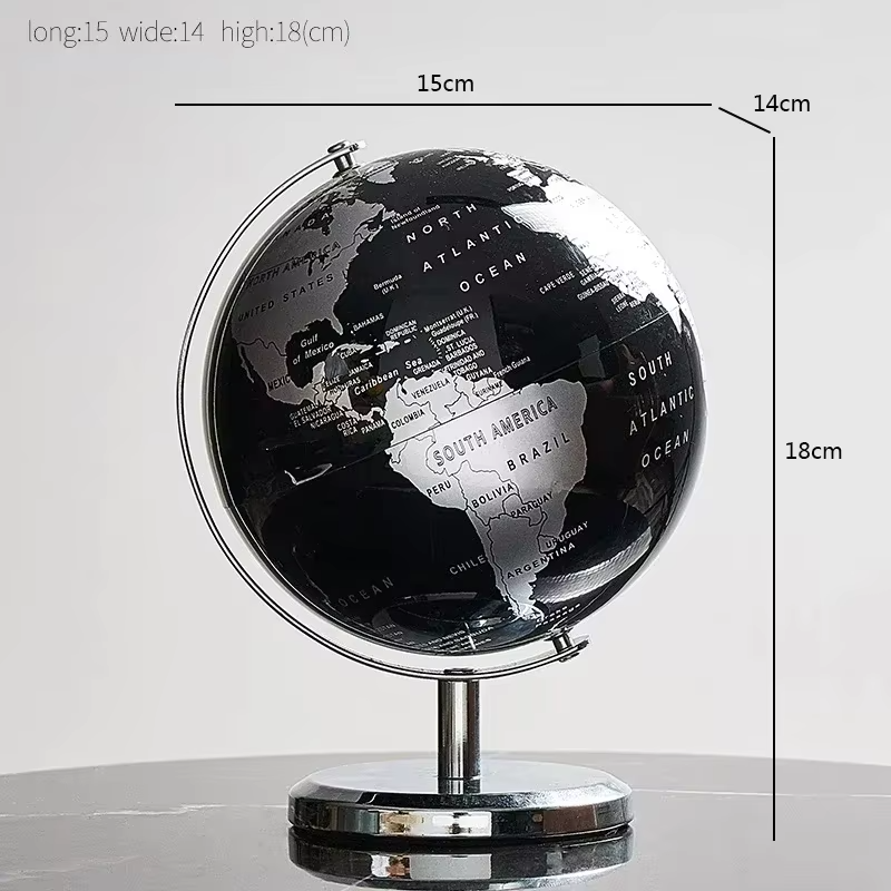Rotating Metal Globe Sculpture