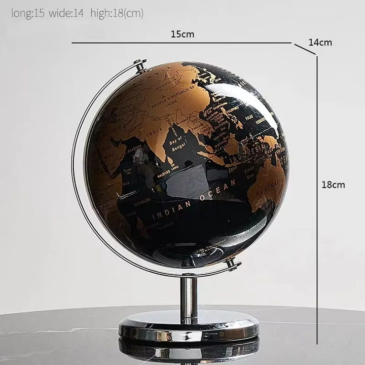 Rotating Metal Globe Sculpture